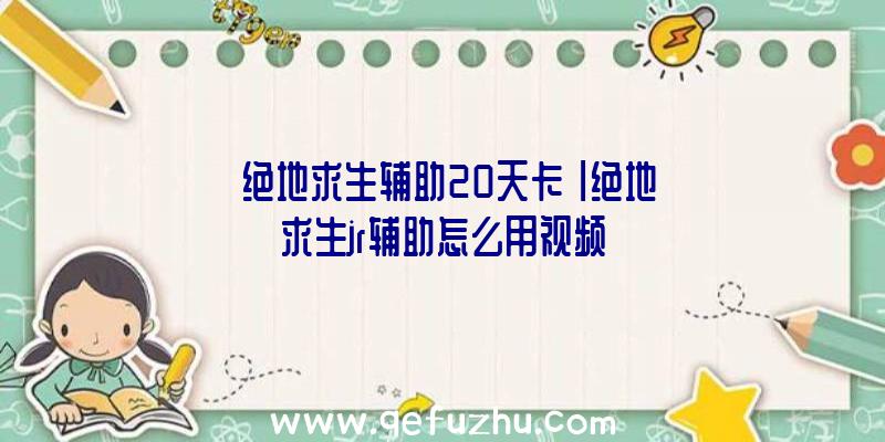 「绝地求生辅助20天卡」|绝地求生jr辅助怎么用视频